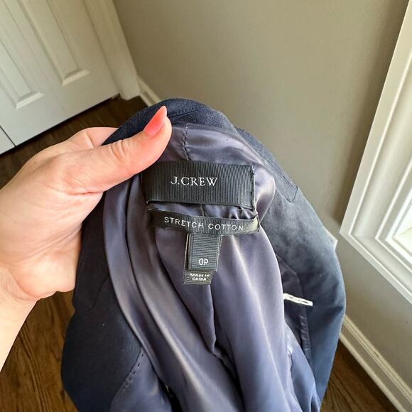 J. Crew Single-Breasted Long Sleeve Lined Casual Blazer Black 0 Petite - Picture 6 of 9